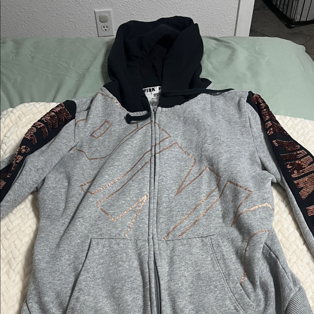 Victoria's Secret Black and White Hoodie